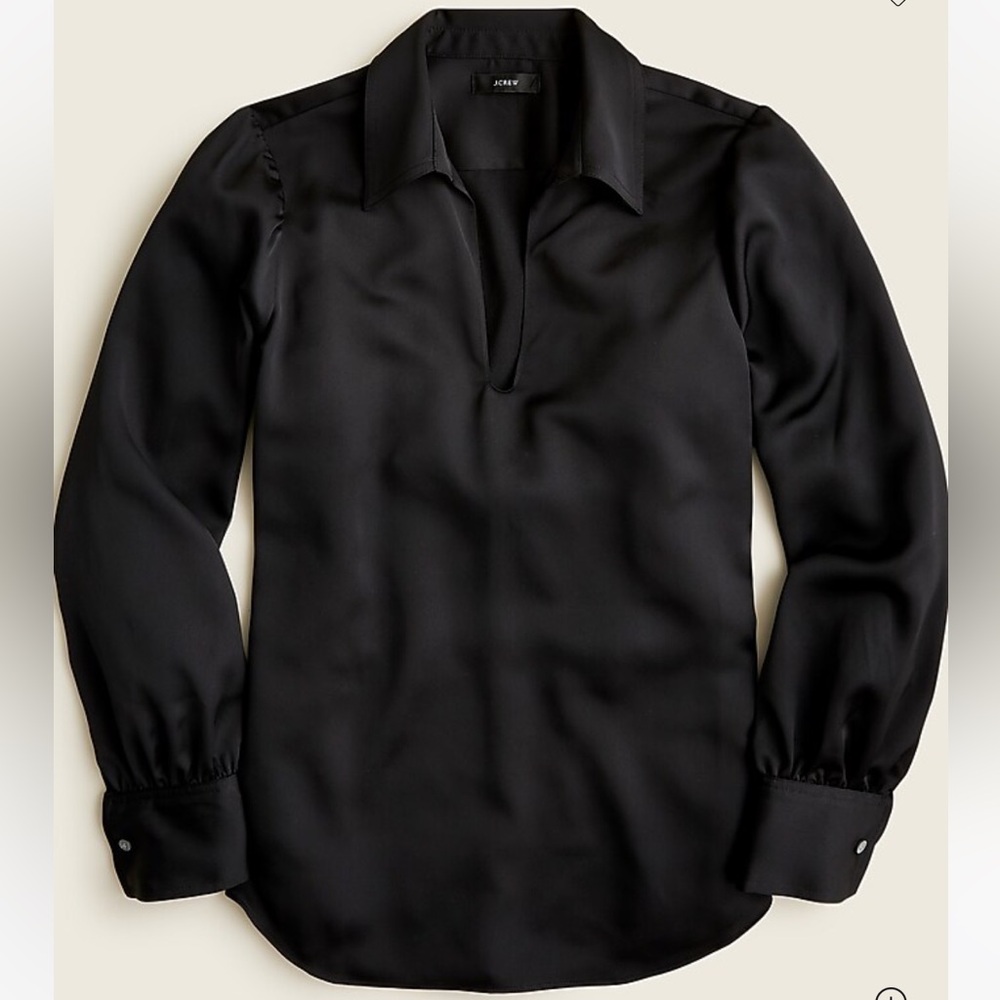 Elegant Black Long Sleeve Blouse